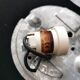 Clichy glass wall light, white moutonné glass, 1980s