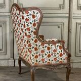 Regency style armchair in gilded wood