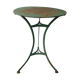 Old riveted metal garden pedestal