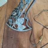 Art Nouveau wrought iron lamp