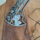 Art Nouveau wrought iron lamp
