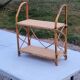 Double wall shelf in bamboo and rattan from the 70s