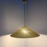 Yellow perforated sheet metal suspension