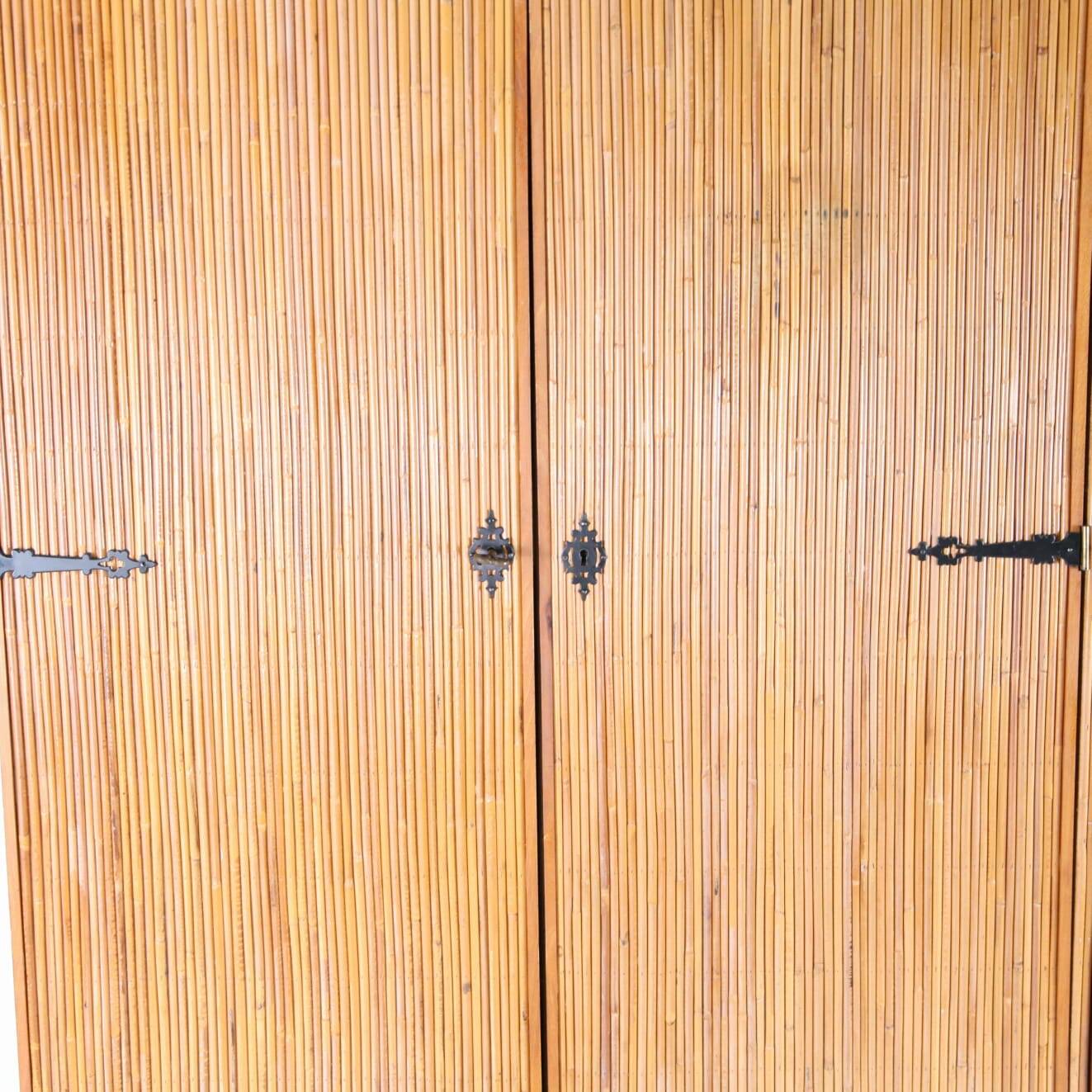 Audoux Minet style rattan wardrobe