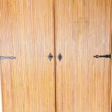 Audoux Minet style rattan wardrobe