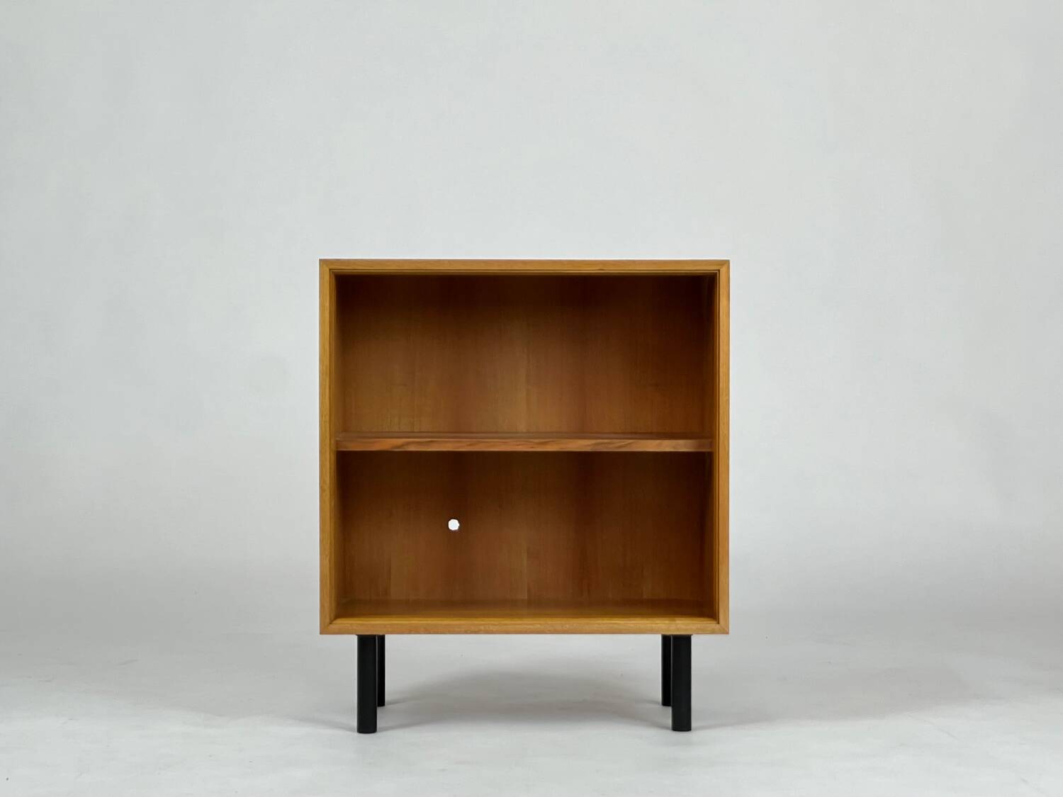 Vintage walnut shelf nightstand 60s mid-century bookcase