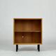 Vintage walnut shelf nightstand 60s mid-century bookcase