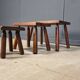 Vintage brutalist nesting tables, 1960s