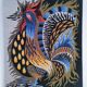handmade "Aurore" rooster tapestry from the 1970s