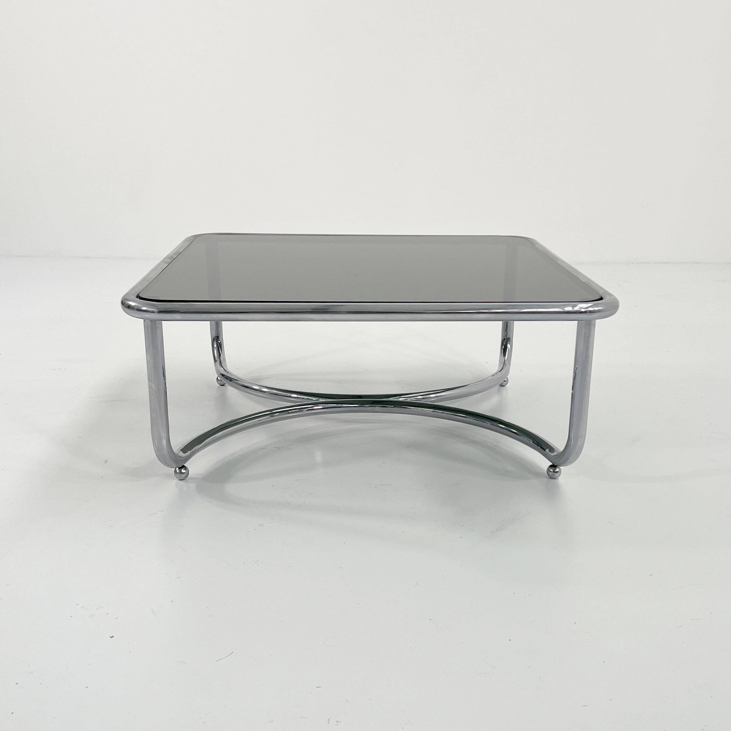 Locus Solus chrome coffee table by Gae Aulenti for Poltronova, 1970s