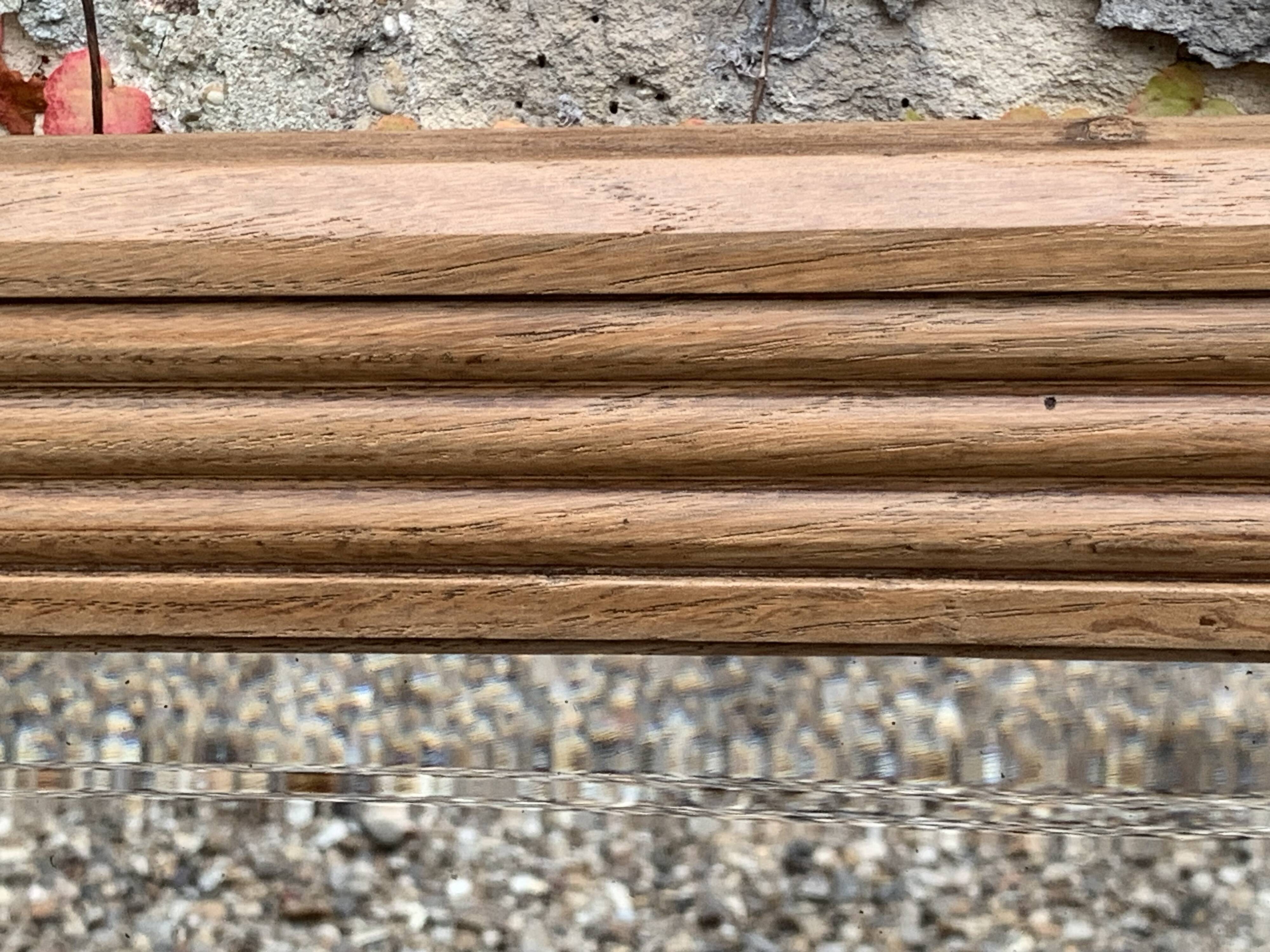 1940 beveled mirror solid raw oak 74x104