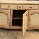 Antique enfilade / solid raw oak sideboard with caning
