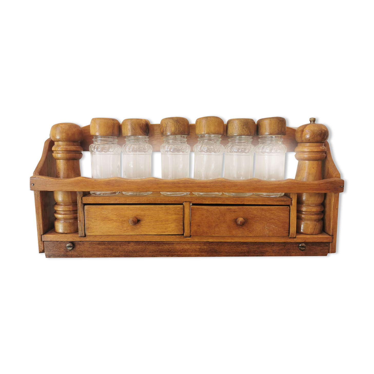 Wooden spice wall servant 60s/70s