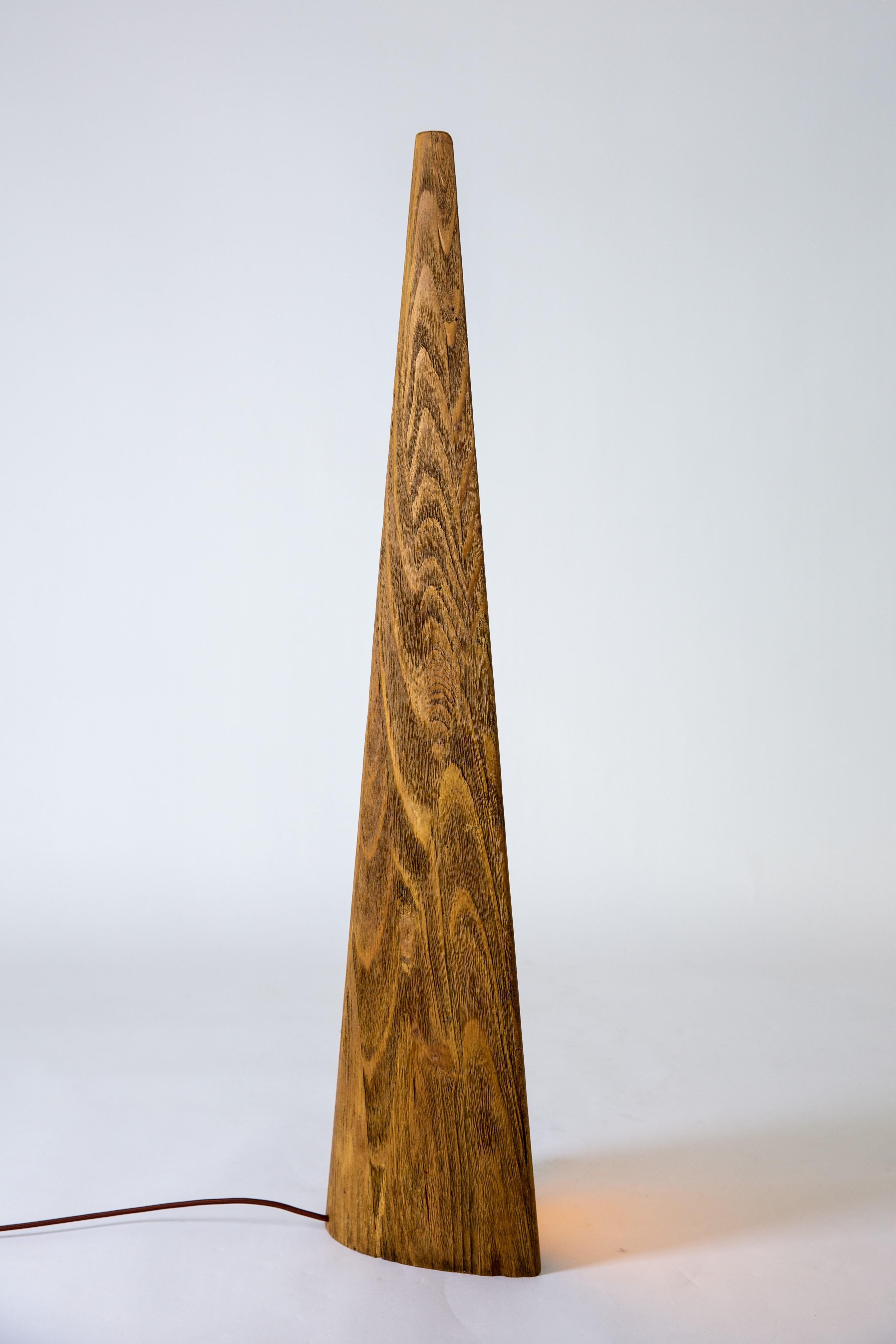 Handmade Mid-Century Modern Light ZENITH Solid Wood Sculptural Floor lamp