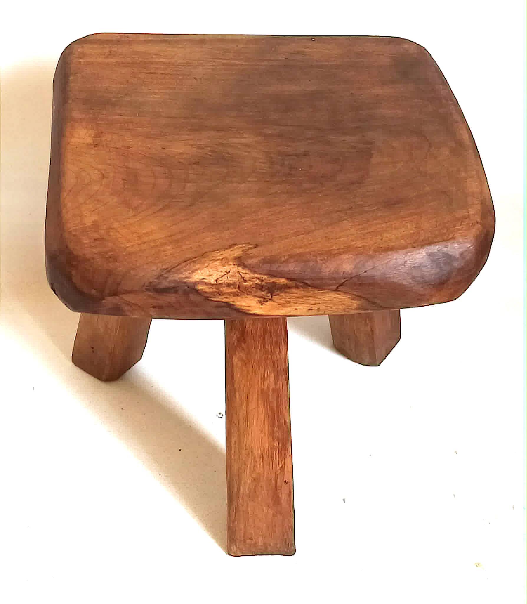 Brutalist tripod stool from the 1960s.