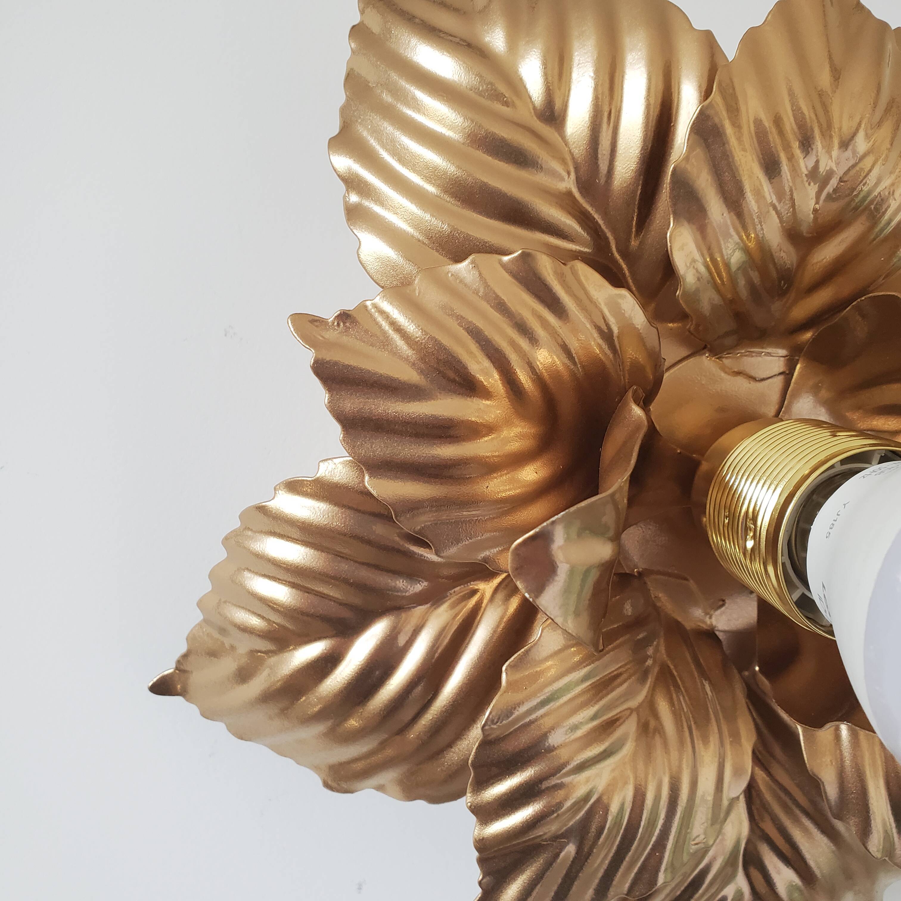 Masca style wall lamp in gilded metal