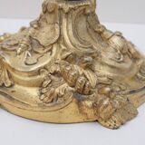 Pair of louis xv style rocaille candlesticks, slodtz model, 19th century