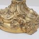 Pair of louis xv style rocaille candlesticks, slodtz model, 19th century
