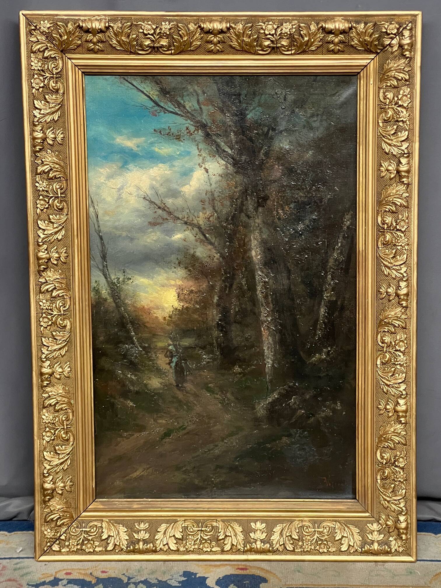 Paysage forestier ancien dans un beau cadre.