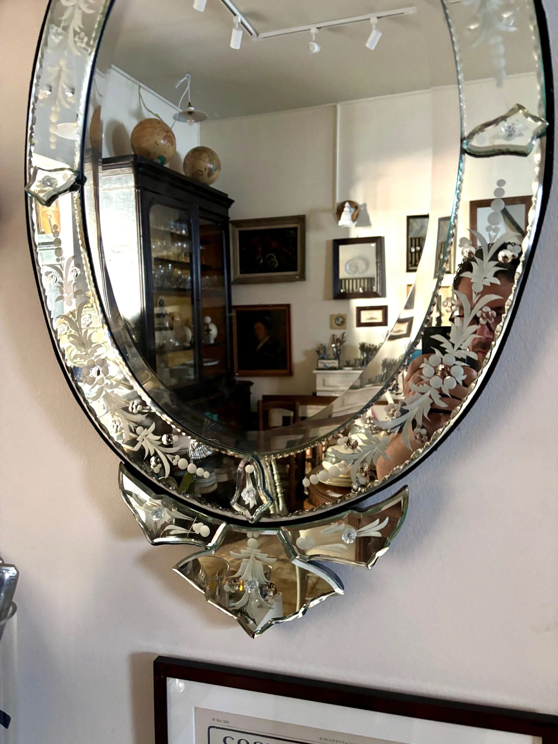 Venetian mirror 99 x 51 cm