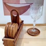 Vintage wooden coaster