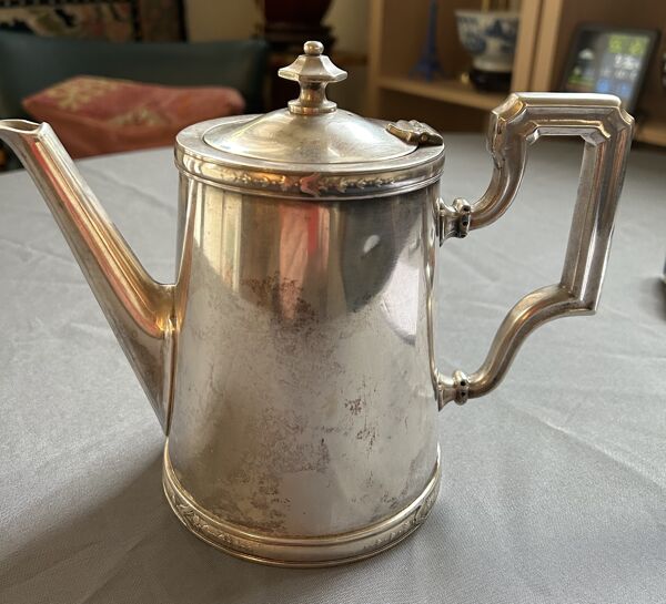 Cafetière et laitière Ercuis en métal argenté