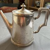 Ercuis coffee maker and dairy maker in silver metal