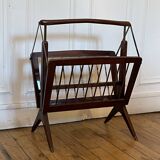 Vintage folding magazine rack by Cesare Lacca, Italian design 1960.