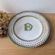Antique round dish from Creil & Montereau, “Venetian” decor, late 19th century