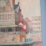 Vue du Waag à Alkmaar aux Pays-Bas. Aquarelle, Charles CERNY (1892 - 1965 )