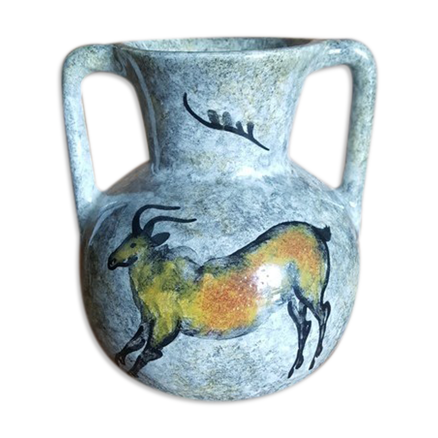 Vintage ceramic vase rock decoration