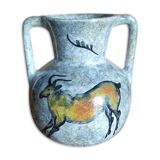 Vintage ceramic vase rock decoration