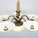 Art Nouveau brass and glass chandelier, 1910s