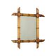 Antique Wooden Faux Bamboo Mirror France 45x39cm