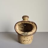 Pyrite stoneware pot