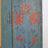 Swedish Gustavian Folk Art Painted Corner Cabinet / Cupboard
