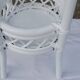Sellette porte plante blanche en bambou rotin H 75,5 cm