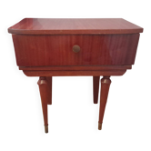 Vintage varnished wooden bedside table – 1950s/60s style