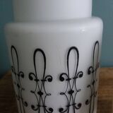 Hanging lamp glass lampshade arabesque pattern
