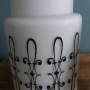 Suspension lampe abat jour verre motif arabesque