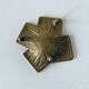 Empty pocket square of aces in brass