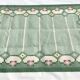 Swedish Green Wool Rug Flat-Weave Kilim Rölakan Rug Signed “M” 1960s
