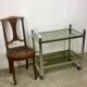 Rolling table in italian vintage aluminum by Martini and Rossi 1970
