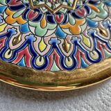 Decorative plate with 24k gold