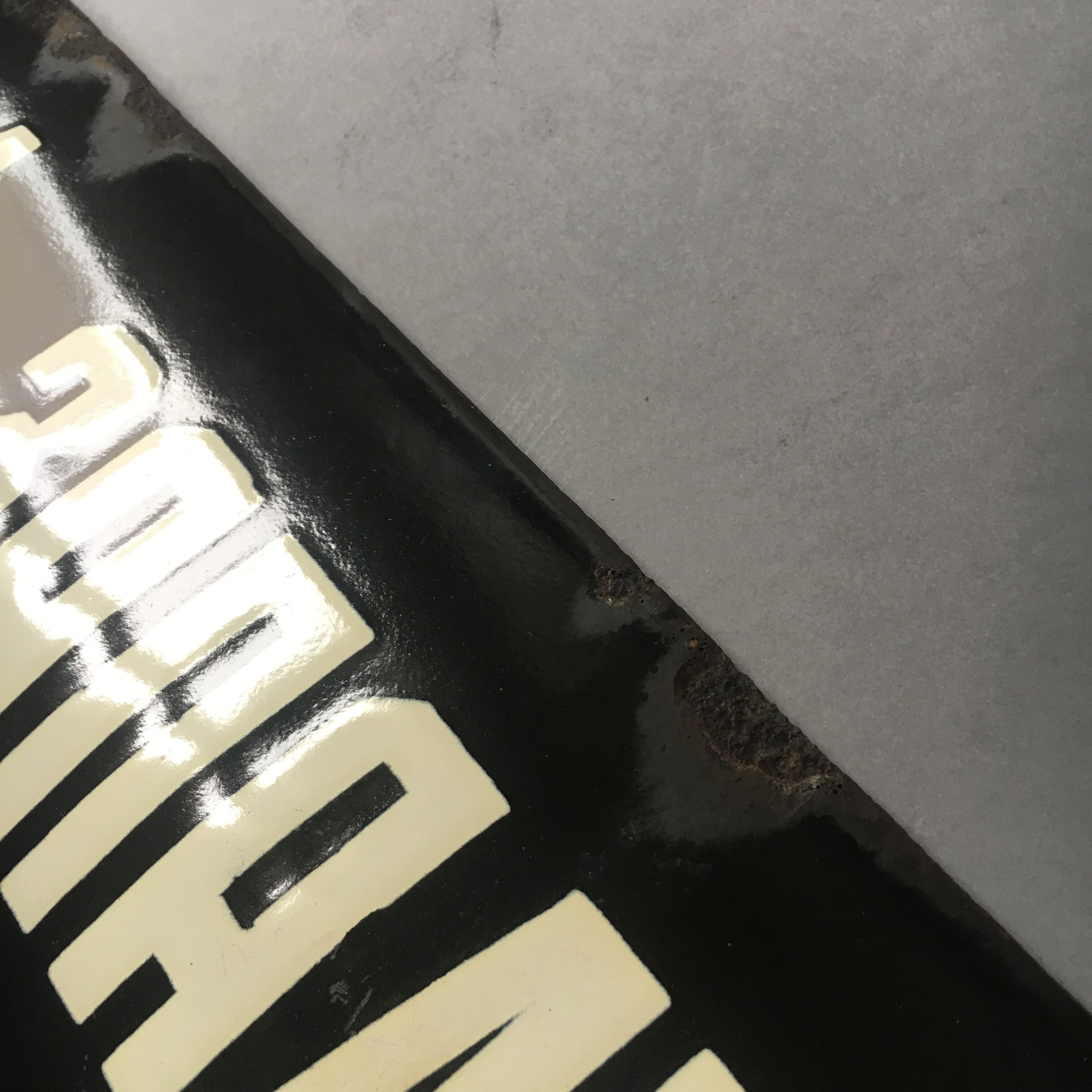 Antique soviet enamelled plaque "1st street west"