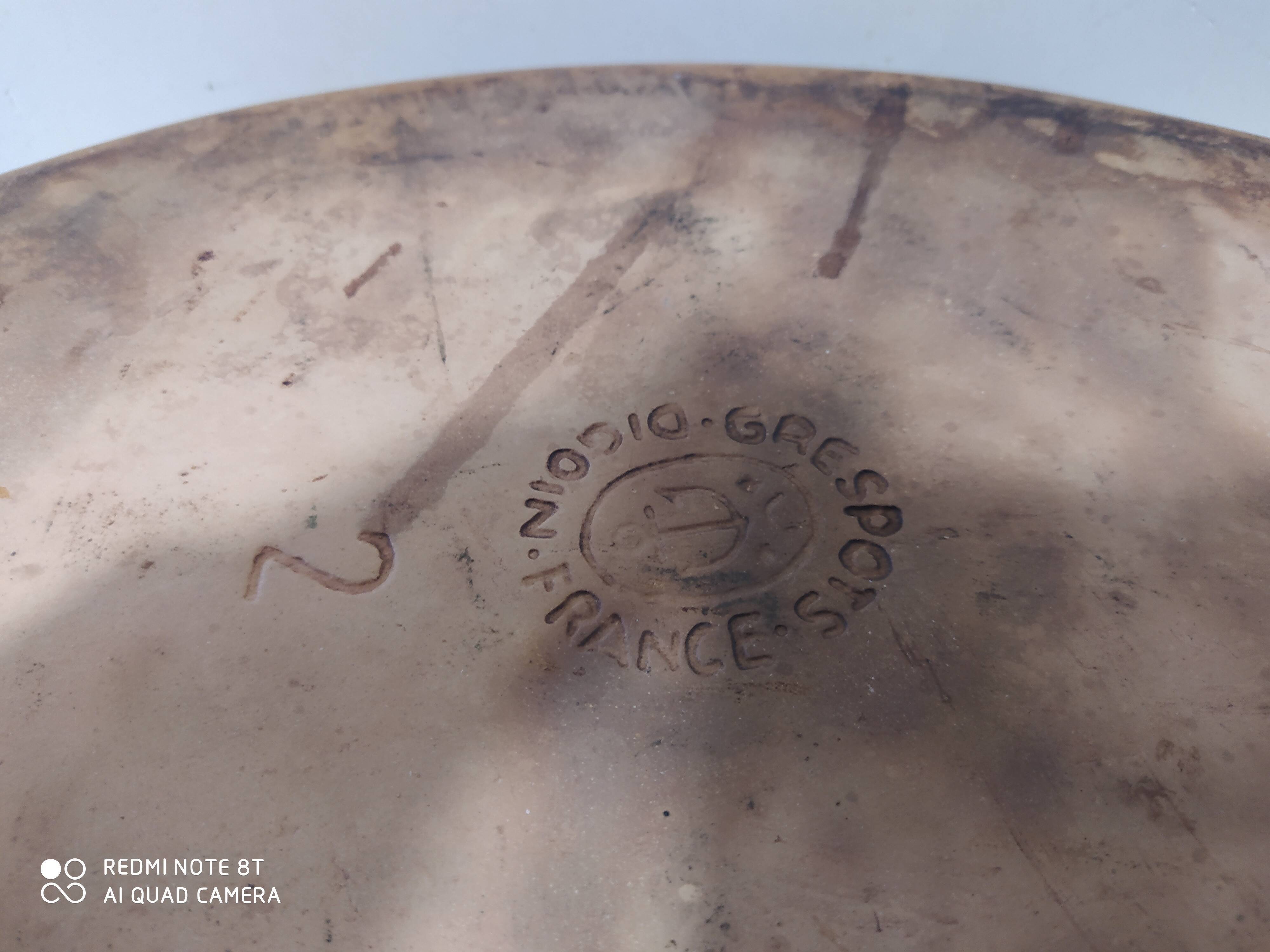 Large sandstone dish from Digoin France