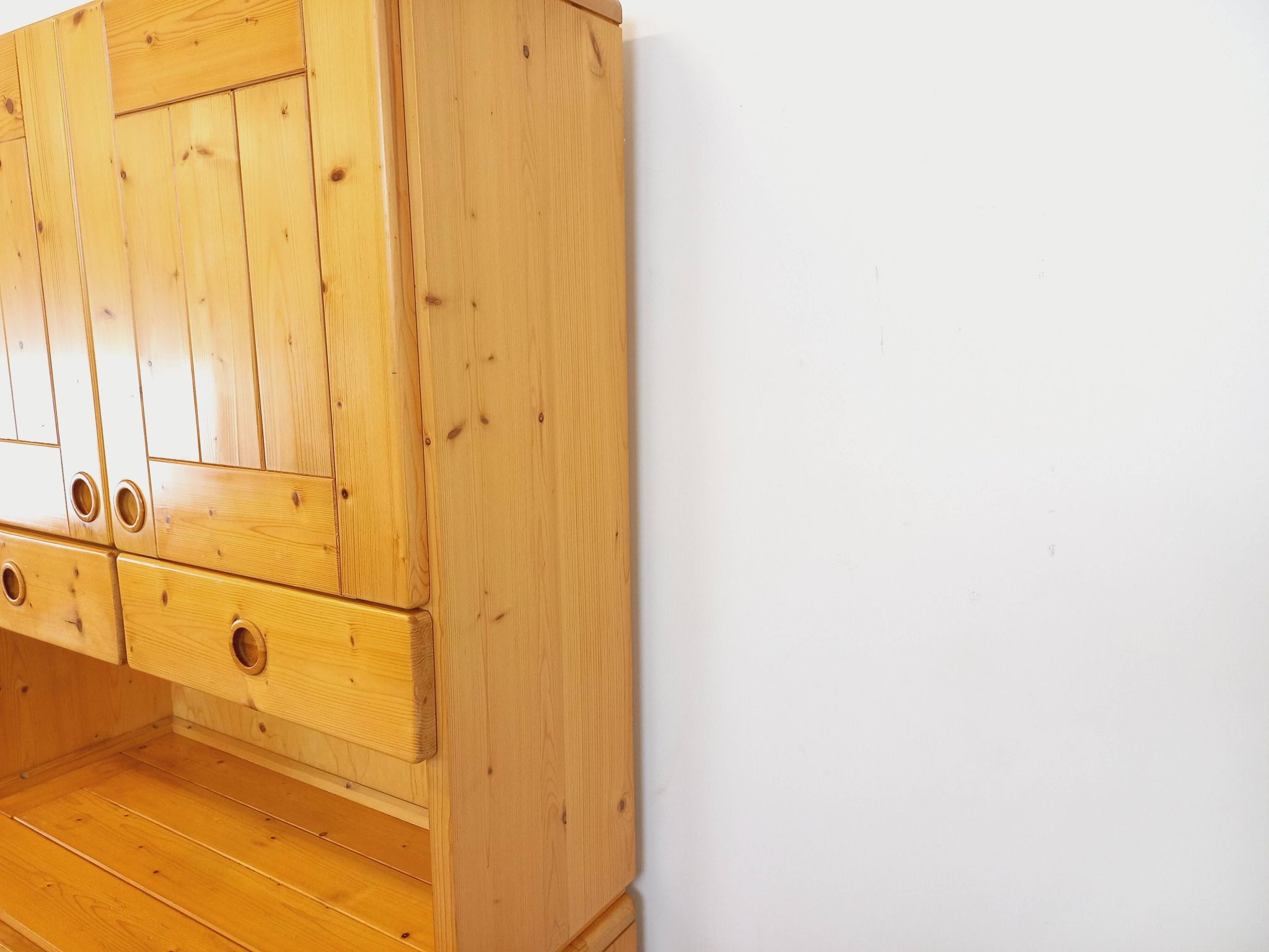 Charlotte Perriand Les Arcs vintage pine storage unit from the 60s 70s
