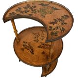 Pedestal table with three trays surrounded by an openwork brass gallery, late 19th century