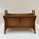 Large modernist indoor planter in solid beech