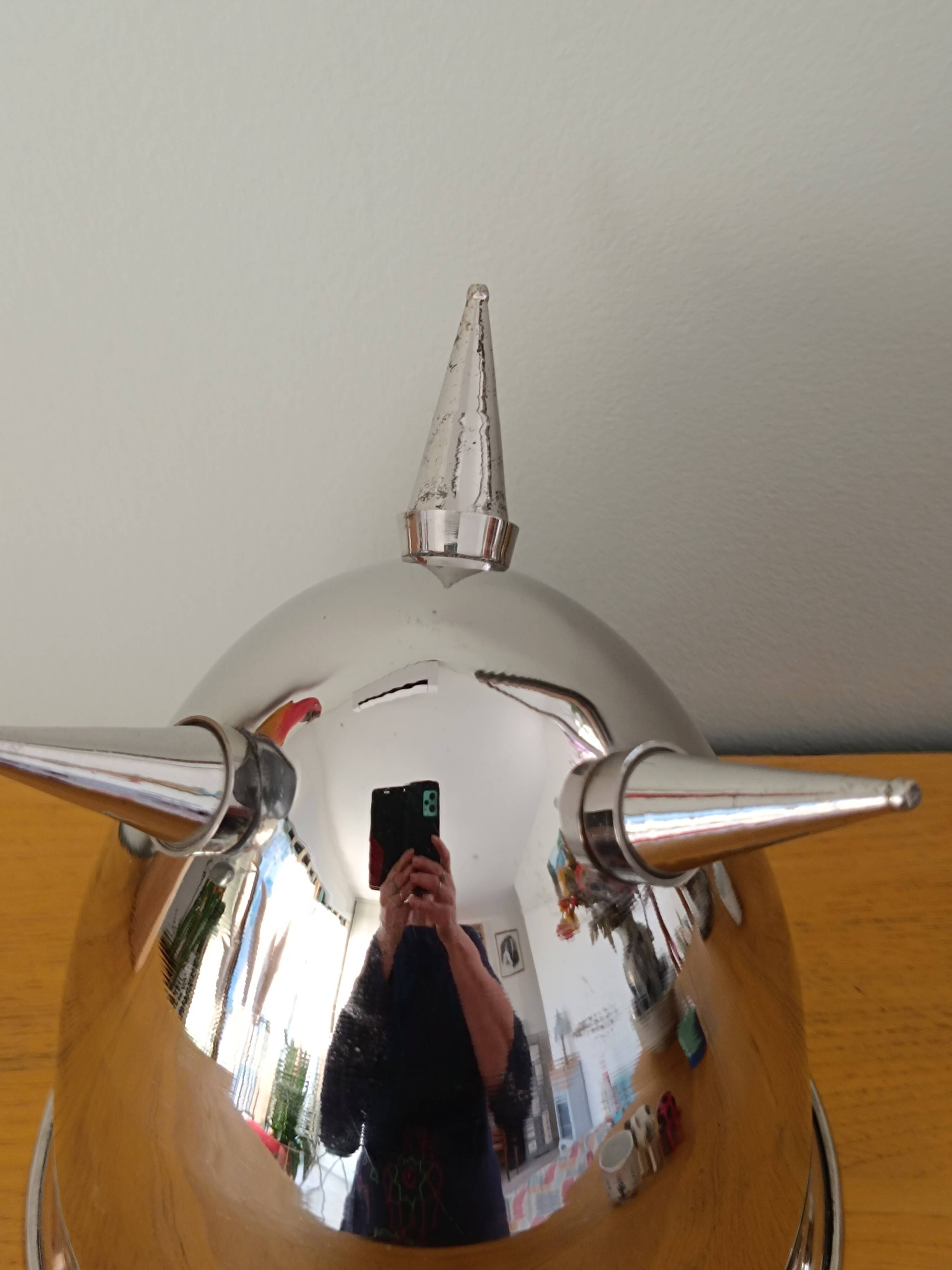 Silver metal wine cooler